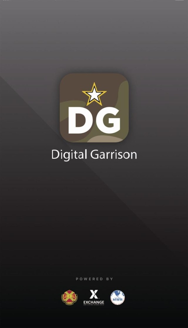 A screenshot of the new Digital Garrison mobile app, availalbe on either the Apple or Google Play app stores.
