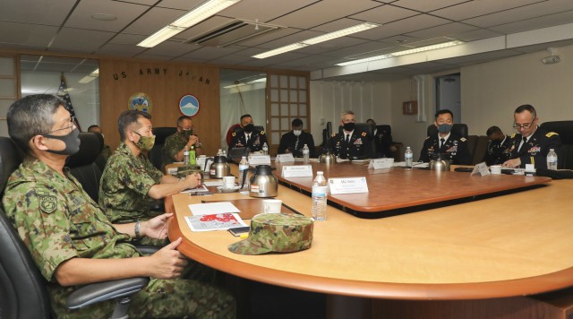 CAMP ZAMA, Japan - U.S. Army Japan Headquarters, August 20, 2020 in honor of Lt. Gen. Yoshihide Yoshida, Japan Ground Self-Defense Force's Ground Component Command's Commanding General, an Honors Ceremony was rendered by Maj. Gen. Viet. X. Luong,...