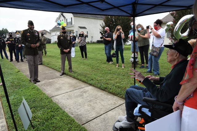 Fort Knox, area leaders wish 102-year-old veteran unexpected happy birthday