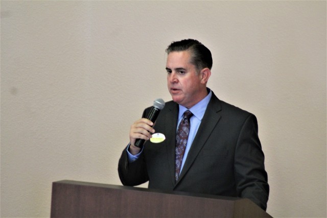 Patric McGuane, director of the Directorate of Family and Morale, Welfare and Recreation, as well as other Fort McCoy community members and friends and family of James C. Hamilton III gathered for a socially distanced memorial service Aug. 14,...