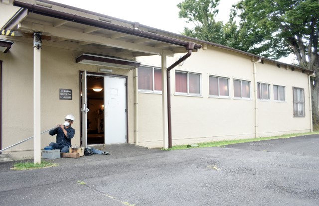 The Sagami General Depot Gym is now located behind the Sagami Depot Lounge in Building 135-S2 at Sagami General Depot, Japan.