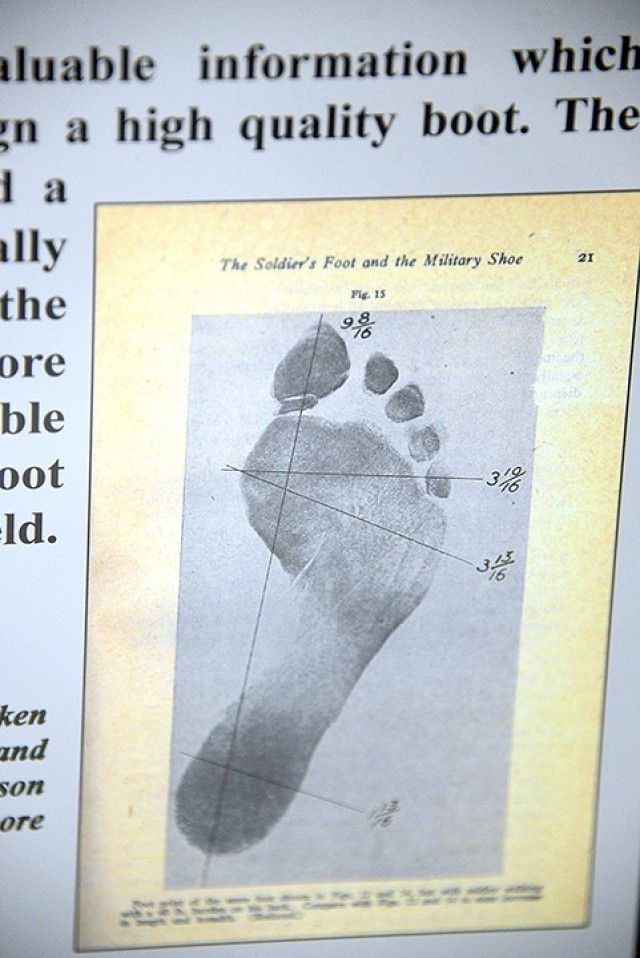 This foot impression was taken during a study conducted by the Army Shoe Board, circa 1908-1912 when Edward Lyman Munson, namesake of the health center, served as the board’s president. Munson redesigned the military shoe for a more supportive...