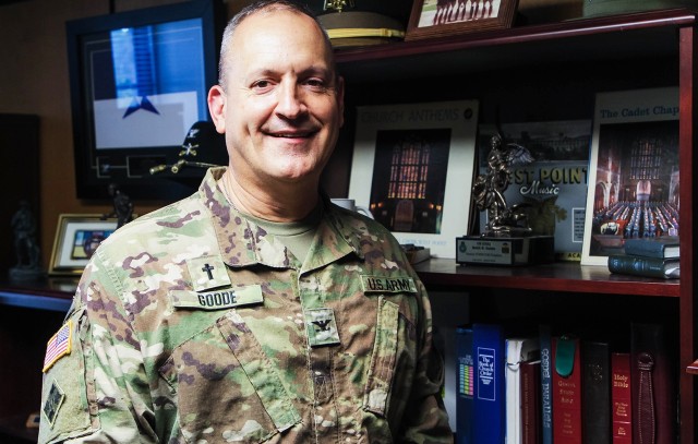 Chaplain Col. Keith N. Goode is the current U.S. Military Academy Chaplain. He previously served at the Pentagon as the executive officer for the Chief of Chaplains.