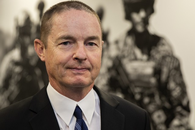 Mark Sullivan, USAFMCOM Army Financial Services senior financial manager, poses for a photo at the Maj. Gen. Emmett J. Bean Federal Center in Indianapolis Aug. 3, 2020. Sullivan was recently awarded the Joseph P. Cribbins Medal by the Association...