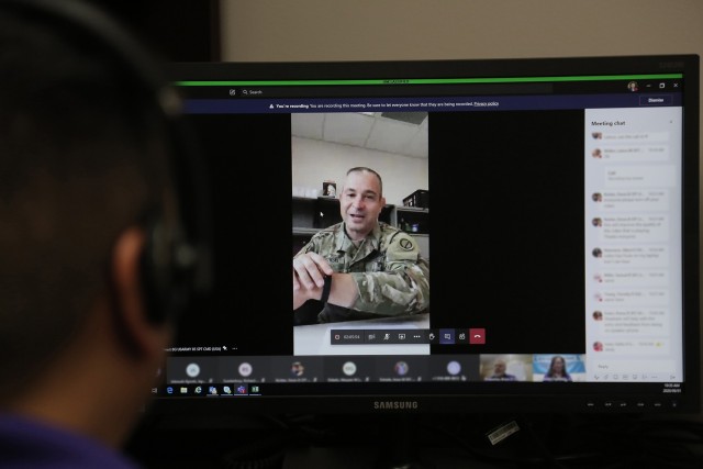 Brig. Gen. Ernest Litynski, commanding general of the 85th U.S. Army Reserve Support Command, gives opening remarks during the first virtual Stand for Life suicide prevention training event with 79 suicide prevention liaisons across Army Reserve...