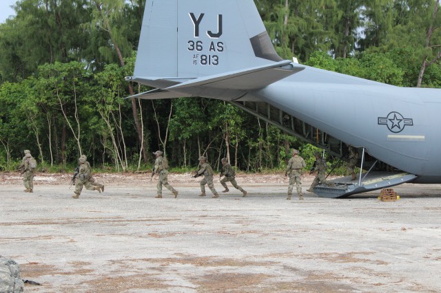 A U.S. Air Force C-130 Hercules delivered U.S. Army Pacific Soldiers onto the newly renovated Angaur Airfield for training exercises in the Republic of Palau, Sept. 6. The successful arrival of the military cargo plane validates the airstrip’s use by military and commercial aircraft. “The completion of the Angaur Airfield Joint Improvement Project is a game changer,” said John Hennessy-Niland. “Palau now has a secondary airstrip. This had been a long-standing request from the government of Palau and the State of Angaur.”