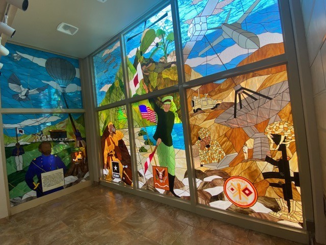 Cove of Remembrance, Stained Glass Panels