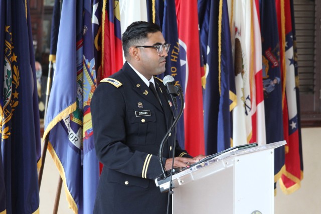 A September 11th Commemoration Ceremony was held to pay tribute and honor the memory of nearly 3,000 people who lost their lives 19 years ago during the tragic events on 11 September 2001, at the Community Club on Fort Hamilton, N.Y., Sept. 10, 2020.