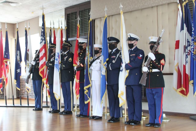 A September 11th Commemoration Ceremony was held to pay tribute and honor the memory of nearly 3,000 people who lost their lives 19 years ago during the tragic events on 11 September 2001, at the Community Club on Fort Hamilton, N.Y., Sept. 10, 2020.