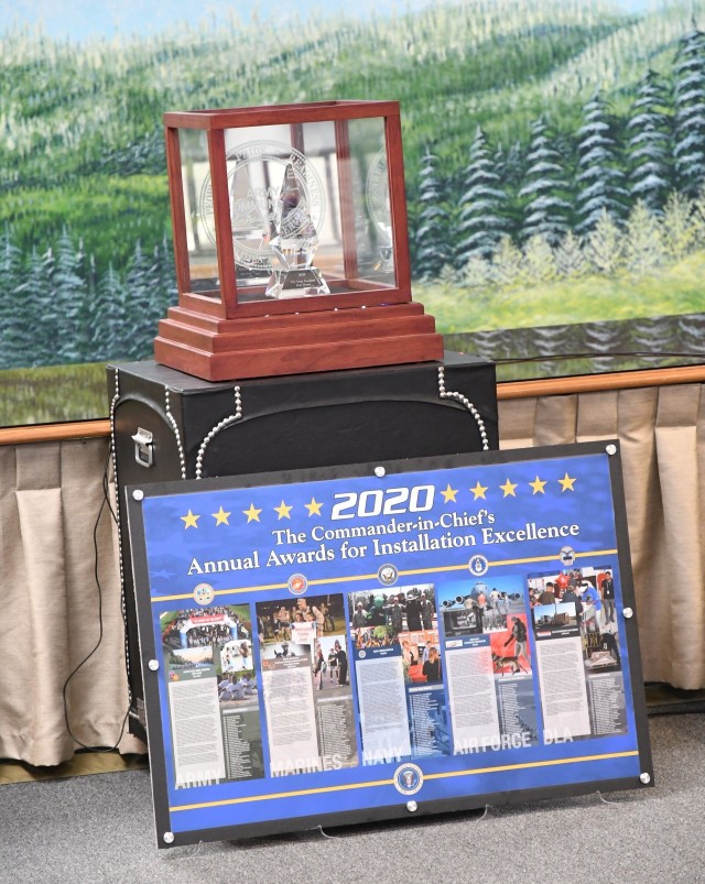 Assistant Secretary of Defense for Sustainment W. Jordan Gillis recognized Fort Drum as the Army’s recipient of the 2020 Commander in Chief’s Annual Award for Installation Excellence, via a virtual award presentation Sept. 14. (Photo by Mike...