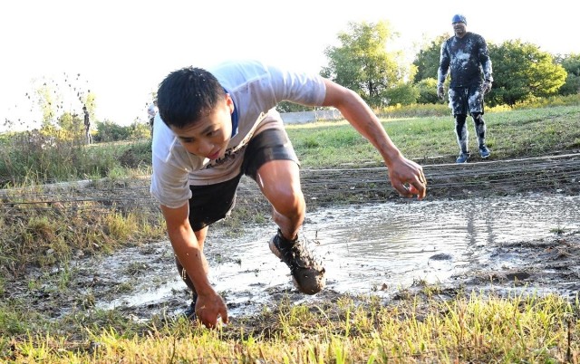 The 2020 edition of the Mountain Mudder looked every bit as dirty as in years past, and hundreds of Fort Drum community members showed their grit on the four-mile obstacle course Sept. 18. Members of the Fort Drum Better Opportunities for Single Soldiers program teamed up with Family and Morale, Welfare and Recreation staff to create a fun, safe event designed to comply with COVID-19 safety guidelines. (Photo by Mike Strasser, Fort Drum Garrison Public Affairs)