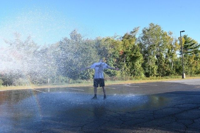 The 2020 edition of the Mountain Mudder looked every bit as dirty as in years past, and hundreds of Fort Drum community members showed their grit on the four-mile obstacle course Sept. 18. Members of the Fort Drum Better Opportunities for Single Soldiers program teamed up with Family and Morale, Welfare and Recreation staff to create a fun, safe event designed to comply with COVID-19 safety guidelines. (Photo by Mike Strasser, Fort Drum Garrison Public Affairs)