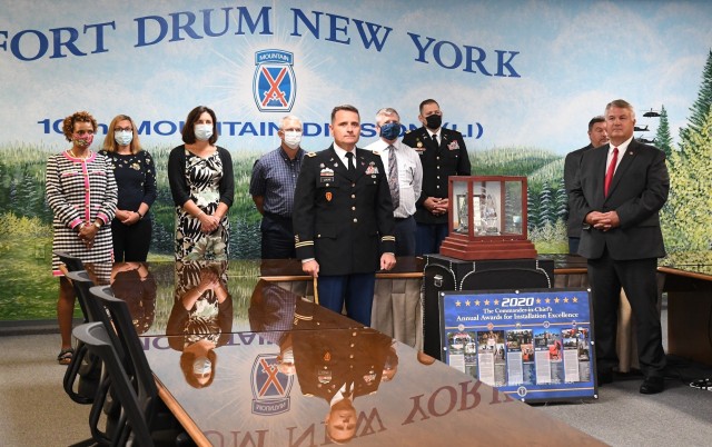 Assistant Secretary of Defense for Sustainment W. Jordan Gillis recognized Fort Drum as the Army’s recipient of the 2020 Commander in Chief’s Annual Award for Installation Excellence, via a virtual award presentation Sept. 14. (Photo by Mike...
