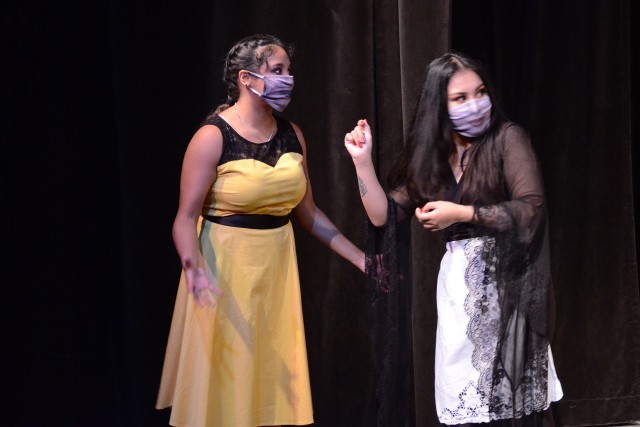 VICENZA, Italy - “The Addams Family” cast members perform during a dress rehearsal Aug. 19, 2020 at Soldiers’ Theatre on Caserma Ederle.
The show was ready during tech week March 1, just before the COVID-19 lockdown. Only after some months the actors could start rehearsing again by following safety measures, including wearing specific masks that were created through a process called sublimation.
Performances took place Aug. 21-30, 2020.