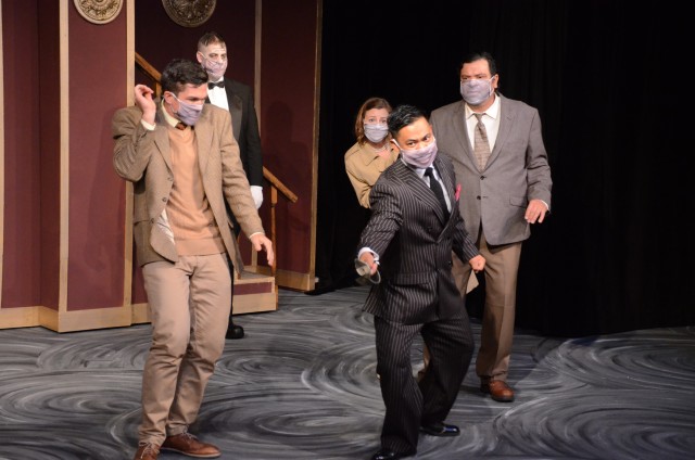 VICENZA, Italy - “The Addams Family” cast members perform during a dress rehearsal Aug. 19, 2020 at Soldiers’ Theatre on Caserma Ederle.
The show was ready during tech week March 1, just before the COVID-19 lockdown. Only after some months the actors could start rehearsing again by following safety measures, including wearing specific masks that were created through a process called sublimation.
Performances took place Aug. 21-30, 2020.