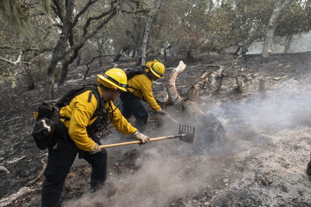 Presidio of Monterey firefighters join effort to battle River, Carmel Fires