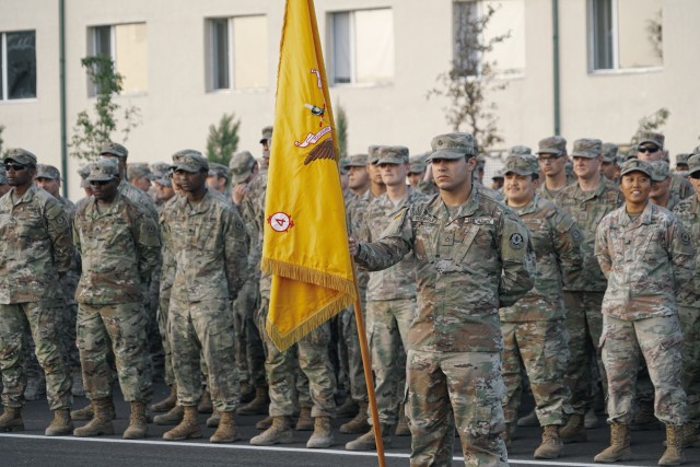 U.S. Soldiers, assigned to the 4th Squadron, 2d Cavalry Regiment, stand in formation during the closing ceremony for a live-fire training exercise at the Vaziani Training Area in Georgia from September 7th to September 18th. Designed to enhance regional partnerships and increase U.S. force readiness and interoperability, the exercise allows participants to conduct sniper and demo ranges, situational training exercises, live-fire exercises and combined mechanized maneuvers. The 4th Squadron, 2d Cavalry Regiment led the multinational training exercise for the regiment and served with approximately 2,800 service members from Georgia, France, Poland and the United Kingdom. (U.S. Army photo by Sgt. LaShic Patterson)