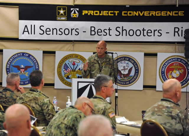 U.S. Army Yuma Proving Ground hosted two large capabilities demonstrations related to the Army Futures Command's Project Convergence in late September. Among those in attendance to watch the live demonstrations during Project Convergence were...
