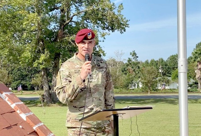 The Joint Readiness Training Center and Fort Polk Chief of Staff, Col. Duane M. Patin served as the keynote speaker for the Anacoco POW/MIA Remembrance Ceremony on Sep. 18.
