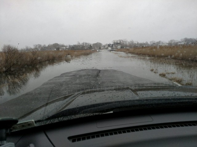 Flooded streets in Port Monmouth. Credit: Charles Rogers.