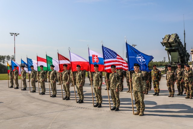 Soldiers from ten nations prepare static displays for closing ceremony of Tobruq Legacy 2020 at Siauliai Air Base, Lithuania. Tobruq Legacy is a biennial air defense exercise that looks to advance the capabilities of the US and its NATO Allies and...