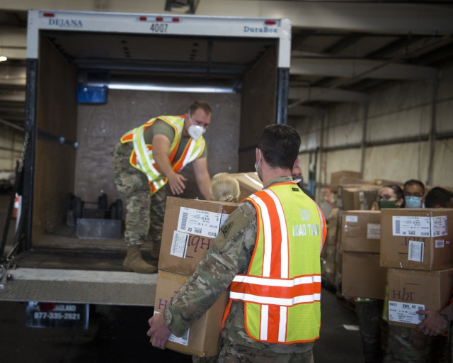 Connecticut National Guard helps distribute masks to schools