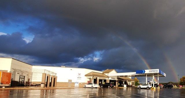 A rainbow is shown around 6 p.m. on Sept. 28, 2020, near Fort McCoy, Wis., after an isolated rain shower. Located in the heart of the upper Midwest, Fort McCoy is the only U.S. Army installation in Wisconsin. The installation has provided support...