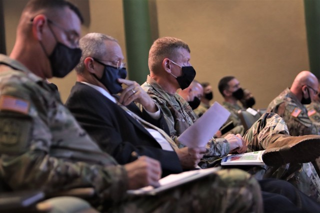 The Fires Center of Excellence leaders, along with Fires Soldiers across the globe tuned in to Sergeant Major of the Army Michael Grinston's presentation during the 2020 Fires Conference.