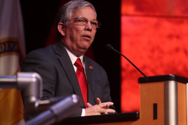 Darrell Youngman, Air and Missile Defense Cross Functional Team deputy director, answered questions from the online and in-person audience for the 2020 Fires Conference.