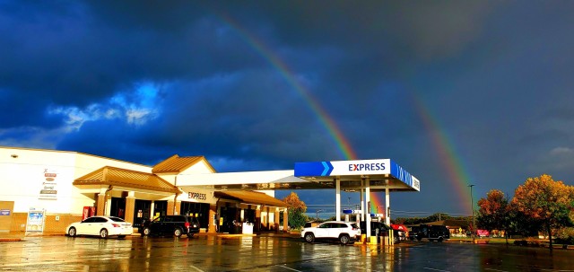 A rainbow is shown around 6 p.m. on Sept. 28, 2020, near Fort McCoy, Wis., after an isolated rain shower. Located in the heart of the upper Midwest, Fort McCoy is the only U.S. Army installation in Wisconsin. The installation has provided support...