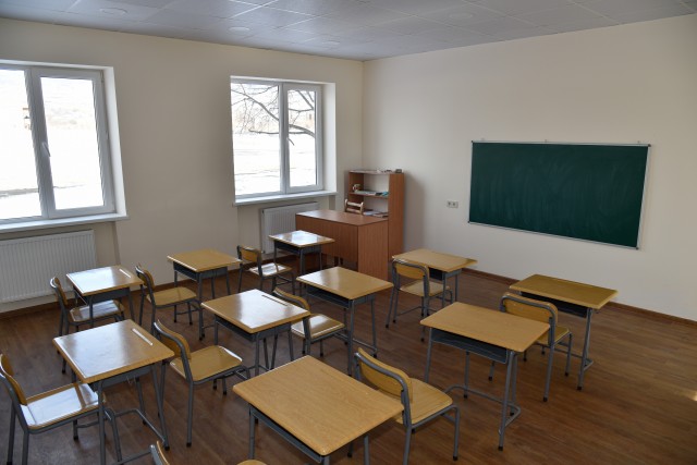 This classroom is part of the recently rennovated Kveshi School in Tbilisi, Georgia, Jan. 25, 2020. The Eastern European nation of Georgia teamed with the U.S. Embassy-Tbilisi Office of Defense Cooperation to provide a school renovation project,...
