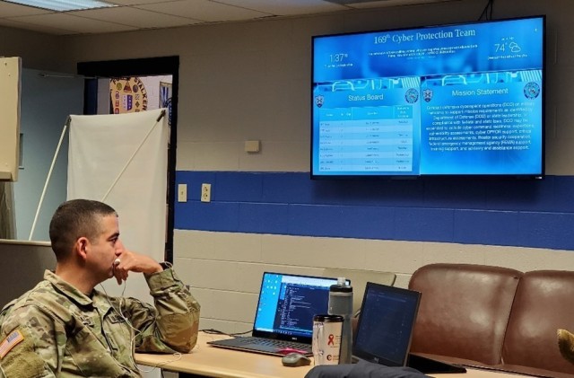 Soldiers from the Maryland National Guard’s 169 Cyber Protection Team participate in Cyber Shield 2020 at the Pvt. Henry Costin Readiness Center in Laurel, Md., September 24. Cyber Shield is an annual, national exercise that seeks to develop,...