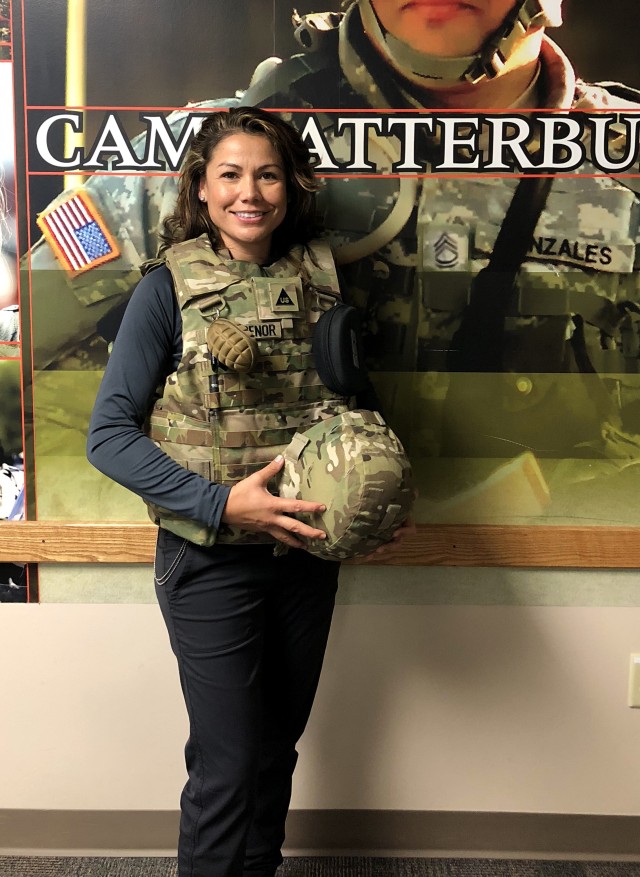 Mictania Villasenor, the civilian executive officer of the 91st Training Division based at Fort Hunter Liggett, California, during her 2018 deployment to Afghanistan as an advisor in the Ministry of Defense Advisor Program. Courtesy photo.