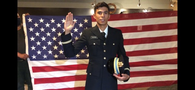 California State Cadet takes break from fighting forest fires to be commissioned