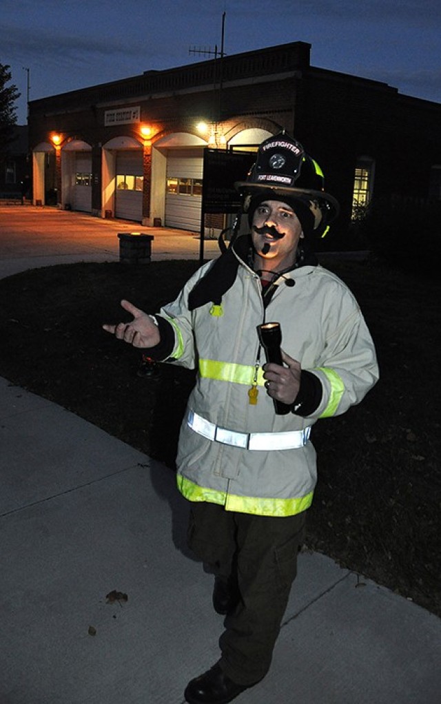 Friends of the Frontier Army Museum storyteller Maj. Ric Haeussler, U.S. Student Division, Command and General Staff College, recounts unexplainable experiences of Fort Leavenworth firefighters, including a fairly recent story about two sons of a...
