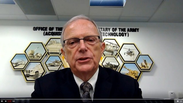 Bruce Jette, assistant secretary of the Army for acquisition, logistics, and technology, discusses the Army's plans to upgrade its manufacturing facilities while improving safety at the 2020 Association of the U.S. Army Annual Meeting and...