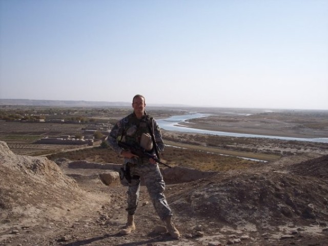 Dollison serving as a captain in Afghanistan.