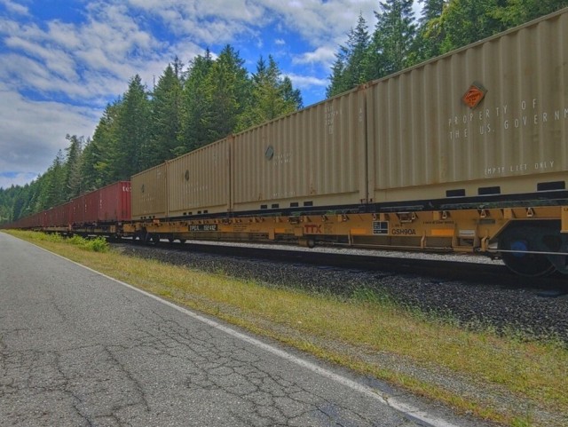 Tooele Army Depot rail pull on the way to the Rail Transfer Facility.