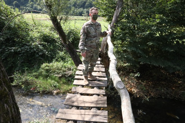 CAMP BONDSTEEL, Kosovo— Situated across from the director of the Kishnica facility of Trepca mines, one of the largest mineral processing facilities in Europe, 1st Lt. Parker Mooney leans in and listens intently, Sept. 18, 2020 in Kishnicë/...