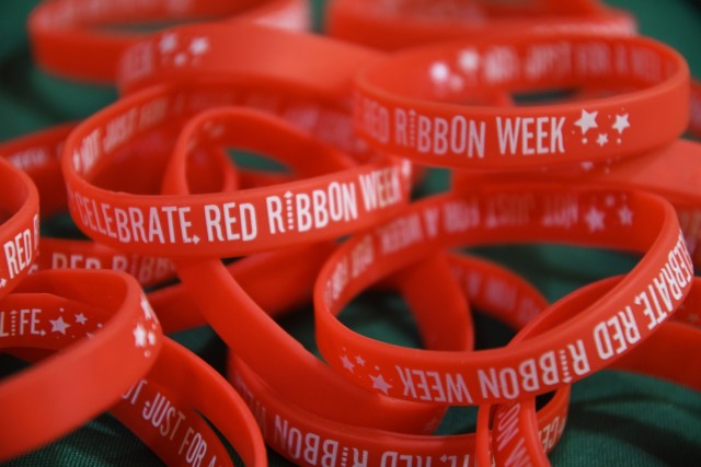 The Fort Drum Soldier and Family Readiness Division’s Employee Assistance Program (EAP) is supporting Red Ribbon Week, Oct. 23-31, by raising awareness about the annual substance abuse prevention campaign. (Photo by Mike Strasser, Fort Drum...