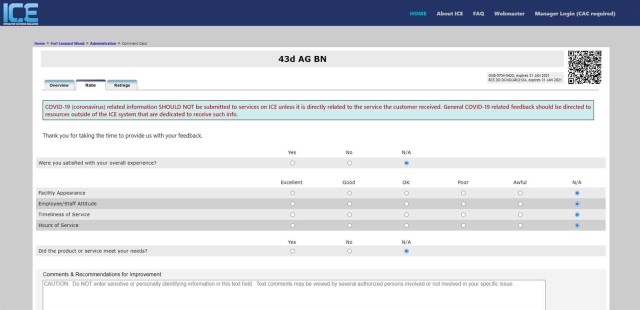 Interactive Customer Evaluation provides outlet for feedback