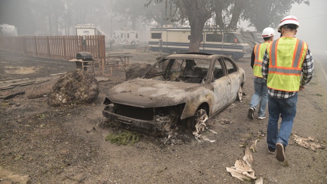 A walk through the town of Detroit Sept. 15, after the Beachie Creek and Lionshead fires ripped through the area, shows the destruction in the North Santiam Canyon, near Detroit Dam.