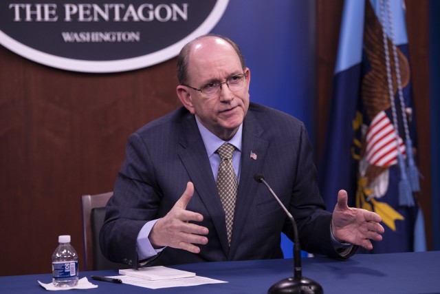 Under Secretary of Defense for Personnel and Readiness, The Honorable Matthew P. Donovan, participates in the 2020 Virtual Military Family Caucus Summit: Military Families in the Time of COVID, October 9, 2020 at the Pentagon. (DoD photo by...