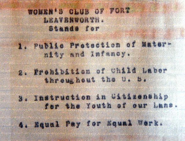 The mission of the 100-year-old Fort Leavenworth Spouses' Club is still focused on assisting youth and community. The club tenets from the 1920 founding included "public protection of maternity and infancy," "prohibition of child labor throughout...