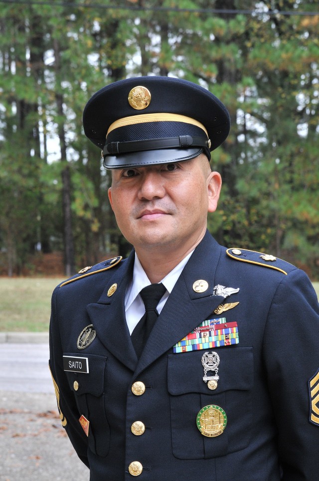 Sgt. 1st Class Allen Saito, instructor, Logistics Noncommissioned Officer Academy, helped to save the life of an elderly man during an Oct. 17 funeral service. Saito and two other Fort Lee Soldiers were assigned to a funeral detail in...