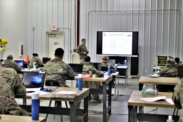 A Regional Training Site (RTS)-Maintenance instructor leads a class Oct. 15, 2020, at the RTS-Maintenance training complex on the cantonment area at Fort McCoy, Wis. RTS-Maintenance trains hundreds of Soldiers every year. RTS-Maintenance at Fort...