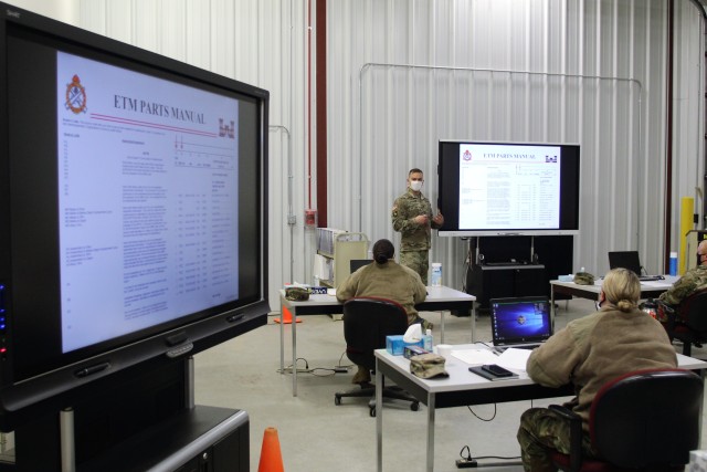 A Regional Training Site (RTS)-Maintenance instructor leads a class Oct. 15, 2020, at the RTS-Maintenance training complex on the cantonment area at Fort McCoy, Wis. RTS-Maintenance trains hundreds of Soldiers every year. RTS-Maintenance at Fort...