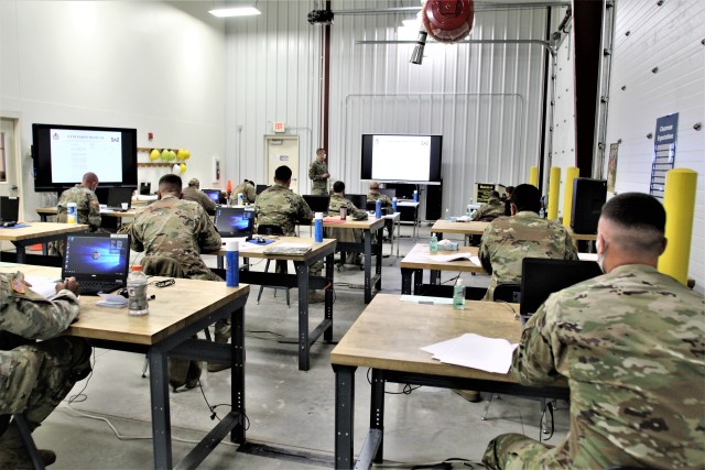 A Regional Training Site (RTS)-Maintenance instructor leads a class Oct. 15, 2020, at the RTS-Maintenance training complex on the cantonment area at Fort McCoy, Wis. RTS-Maintenance trains hundreds of Soldiers every year. RTS-Maintenance at Fort...