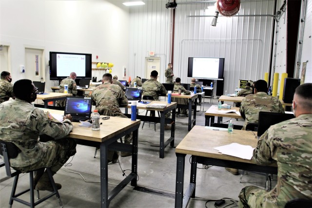 A Regional Training Site (RTS)-Maintenance instructor leads a class Oct. 15, 2020, at the RTS-Maintenance training complex on the cantonment area at Fort McCoy, Wis. RTS-Maintenance trains hundreds of Soldiers every year. RTS-Maintenance at Fort...