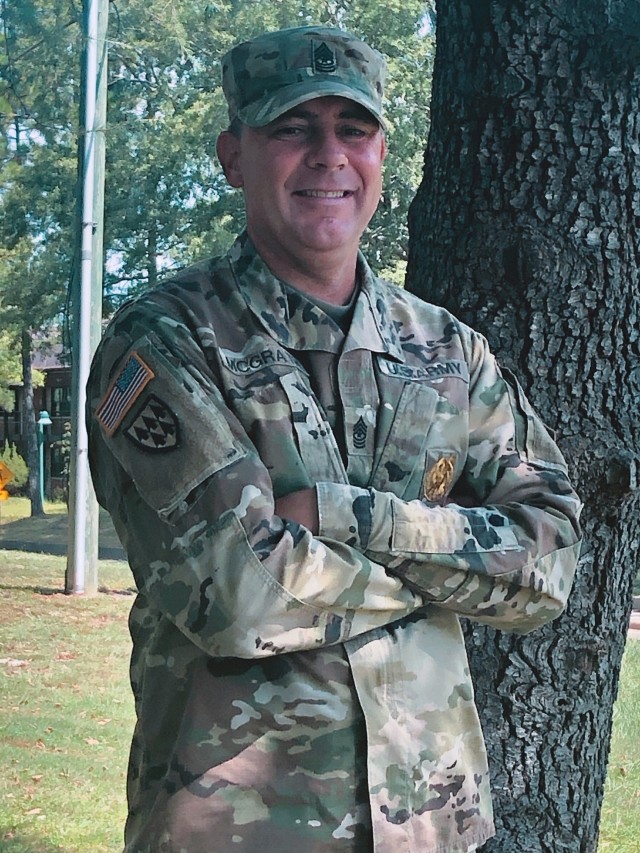 Sgt. Maj. Patrick McGrath, 108th ADA Bde. on Fort Bragg, shares his story of seeking help after contemplating suicide in 2019.